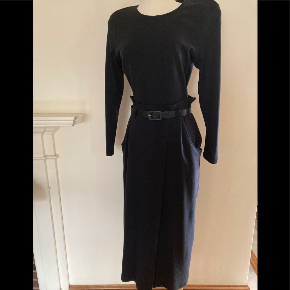 VTG Liz Claiborne Formal Knit Faux Wrap Dress